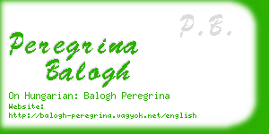 peregrina balogh business card